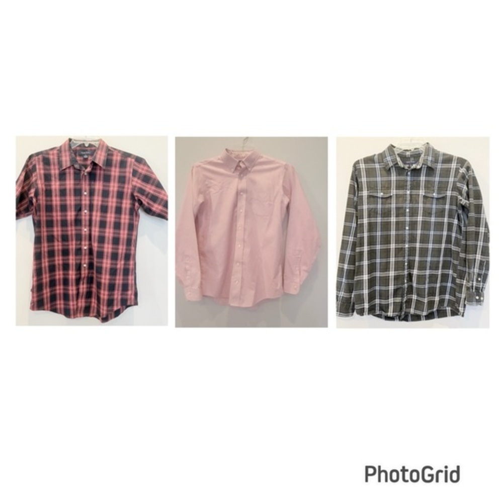 Lot of 3 Brooks Brothers  Dress Shirts Long Short Sleeve Sz XL 18 CN
